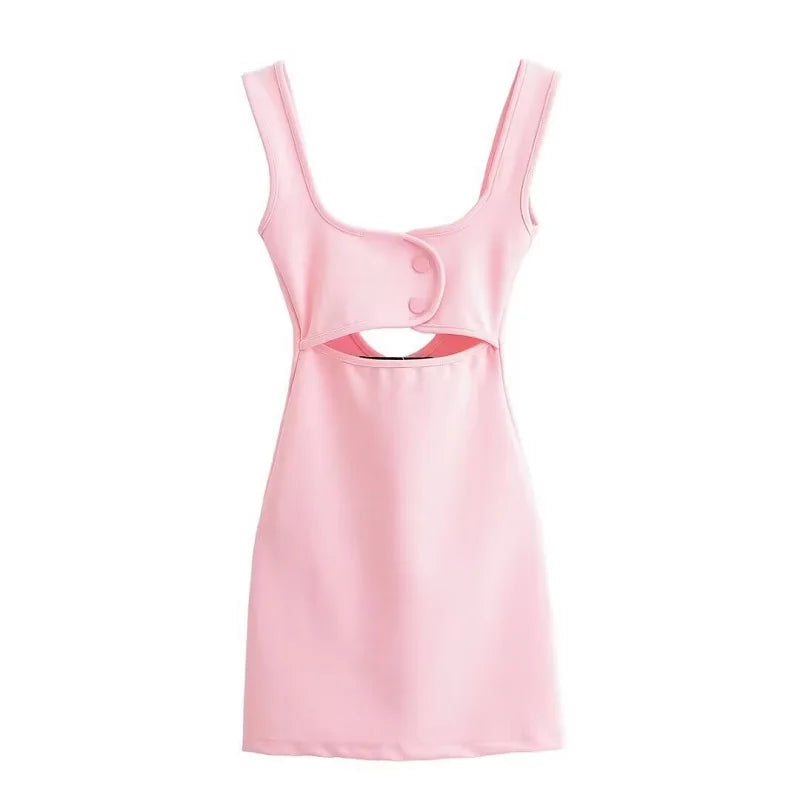 Pink Slip Mini Dress
