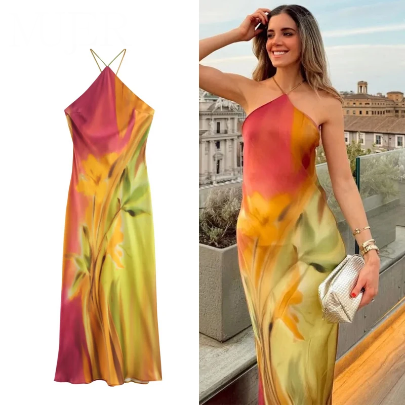 Satin Halter Dress