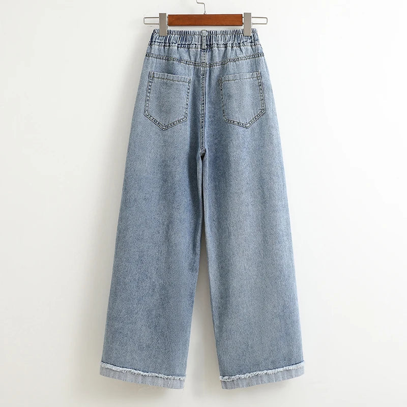 Woman's Oversized Hight Waist Wide Leg Jeans