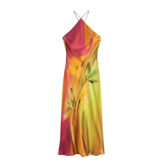 Satin Halter Dress