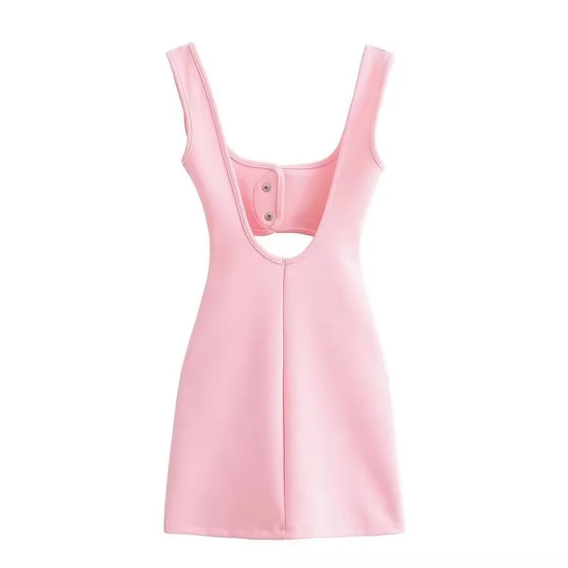Pink Slip Mini Dress