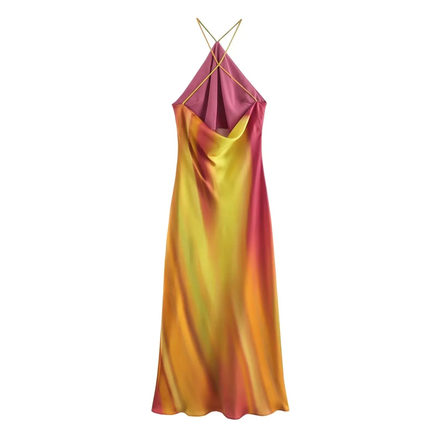 Satin Halter Dress
