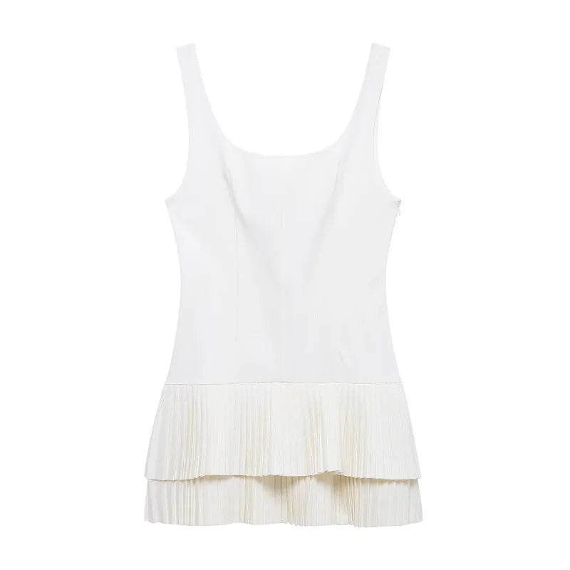 Pleated Mini Dress